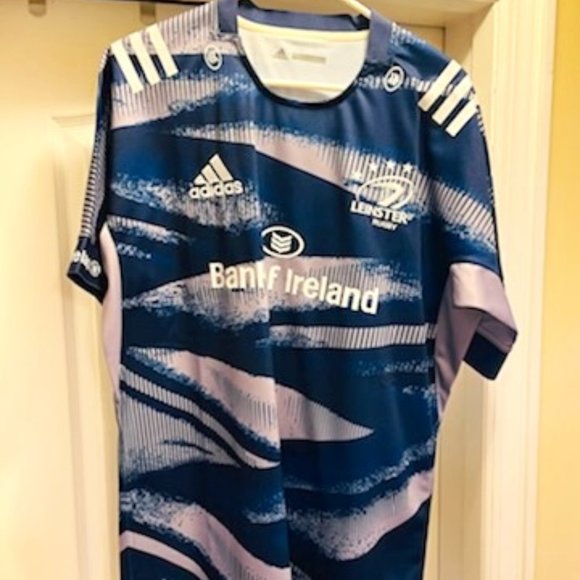 Leinster Rugby Bank of Ireland Jersey Adidas Men's Large Blue/Gray Vintage - Picture 1 of 6